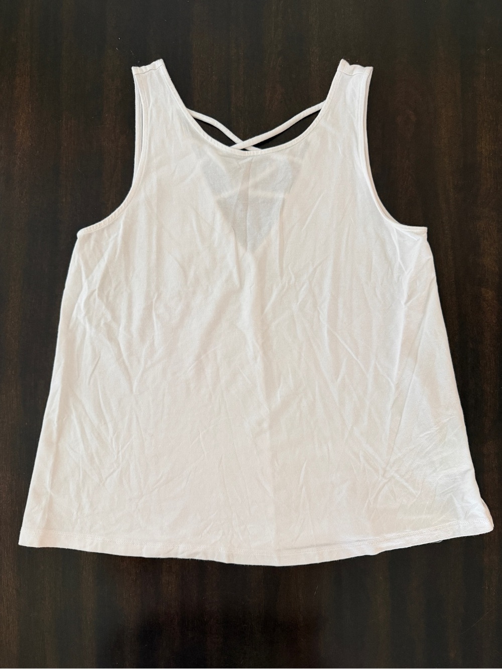 Lilly Pulitzer white criss cross back tank top